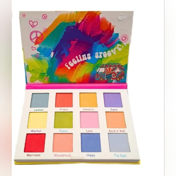 Barbell‎ Beauty Love, Peace, Groovy Palette Italia Deluxe eyeshadow palette new - Picture 1 of 5